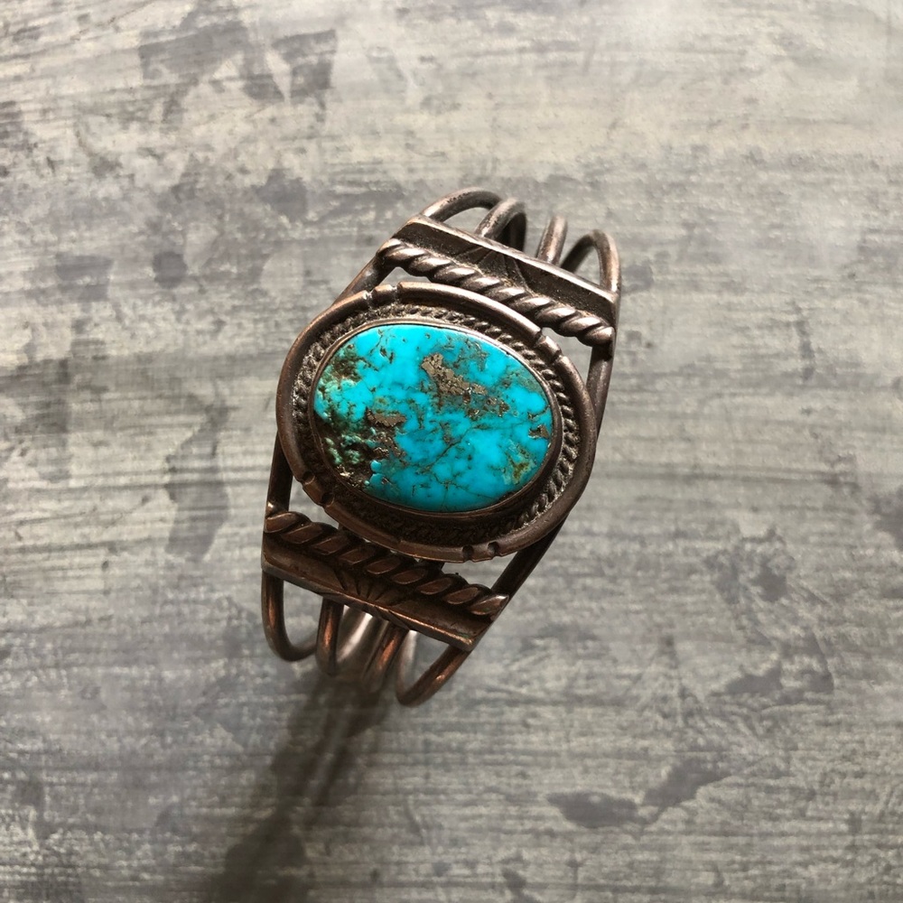 Turquoise and Bronze Women's Bracelet